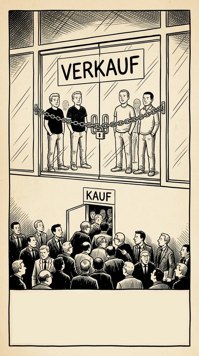 Editorial-Cartoon zur SpaceX-Aktie
